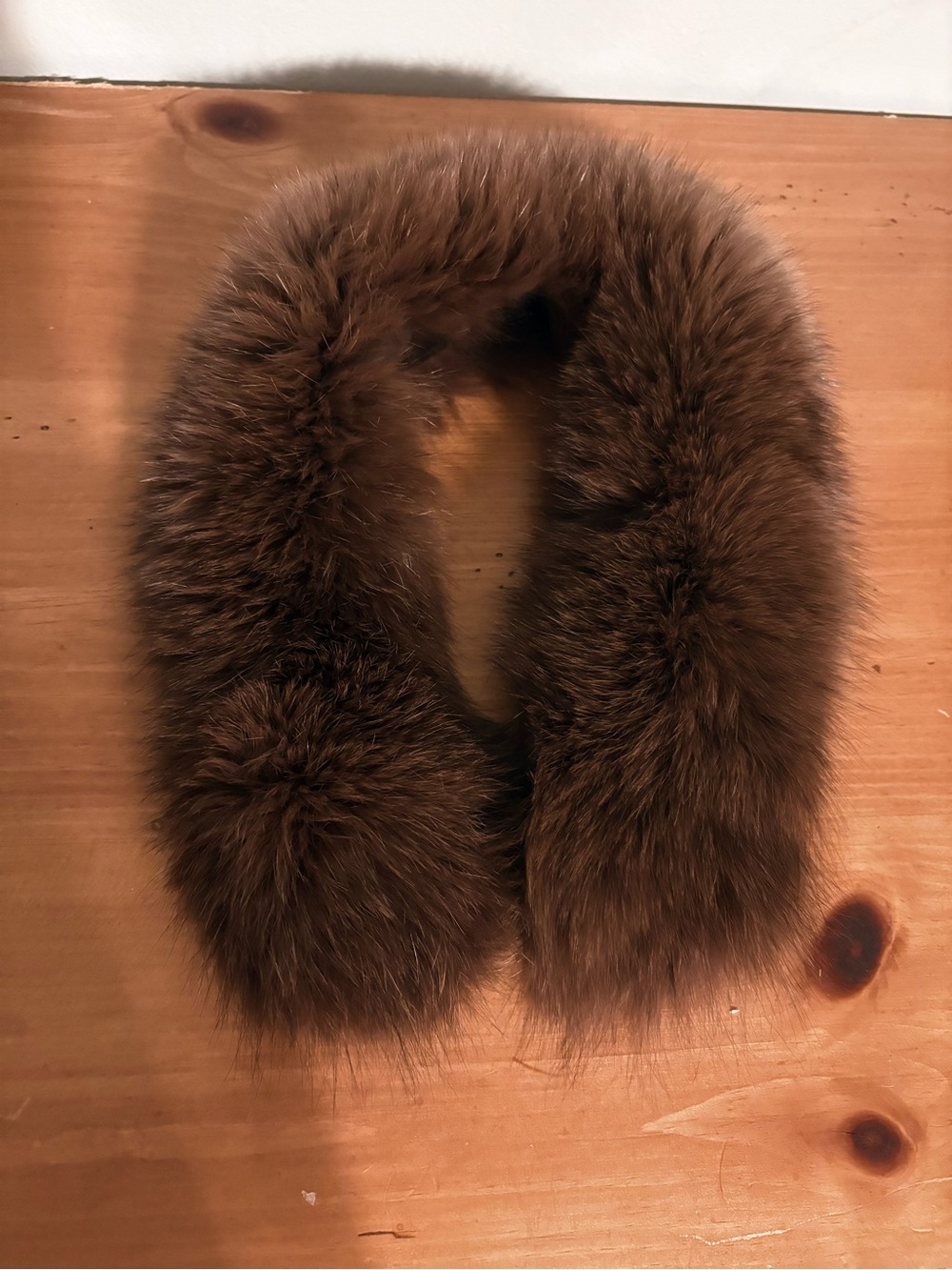 Vintage Brown Fur Collar Trim – Plush Detachable Coat Collar
